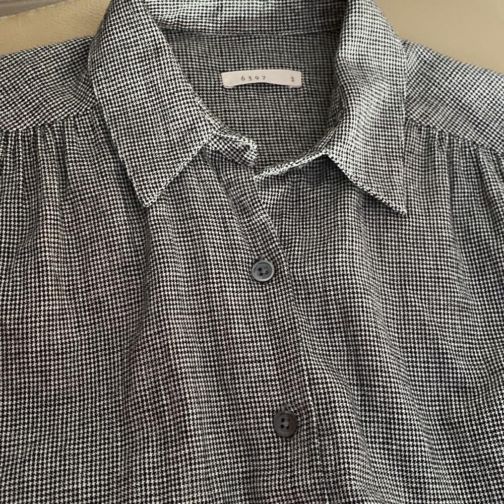 6397 Oversized Houndstooth Shirtdress - Picture 3 of 11